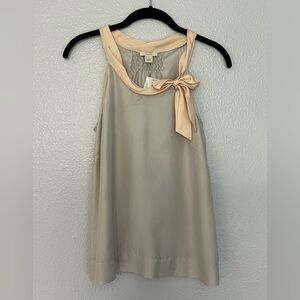 J. Crew Sleeveless Silk cami blouse with Bow